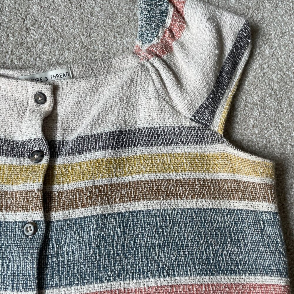 Madewell Texture & Thread Button-Front Top In Str… - image 6